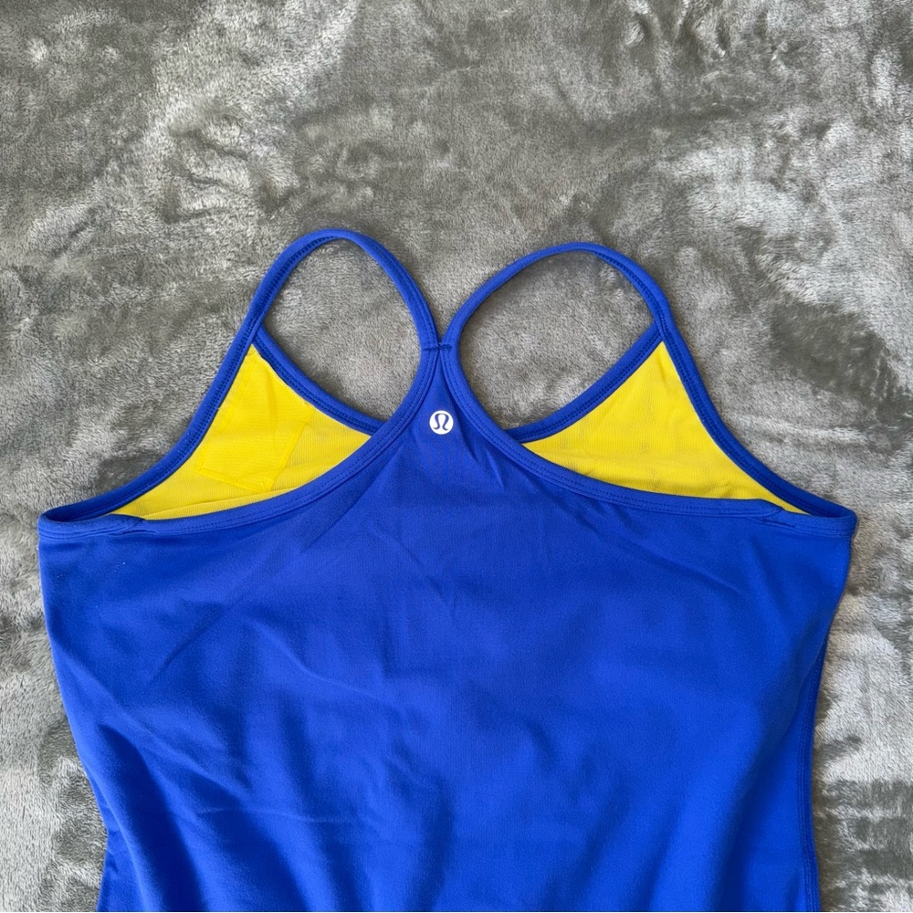 Bright royal blue Lululemon racerback workout top